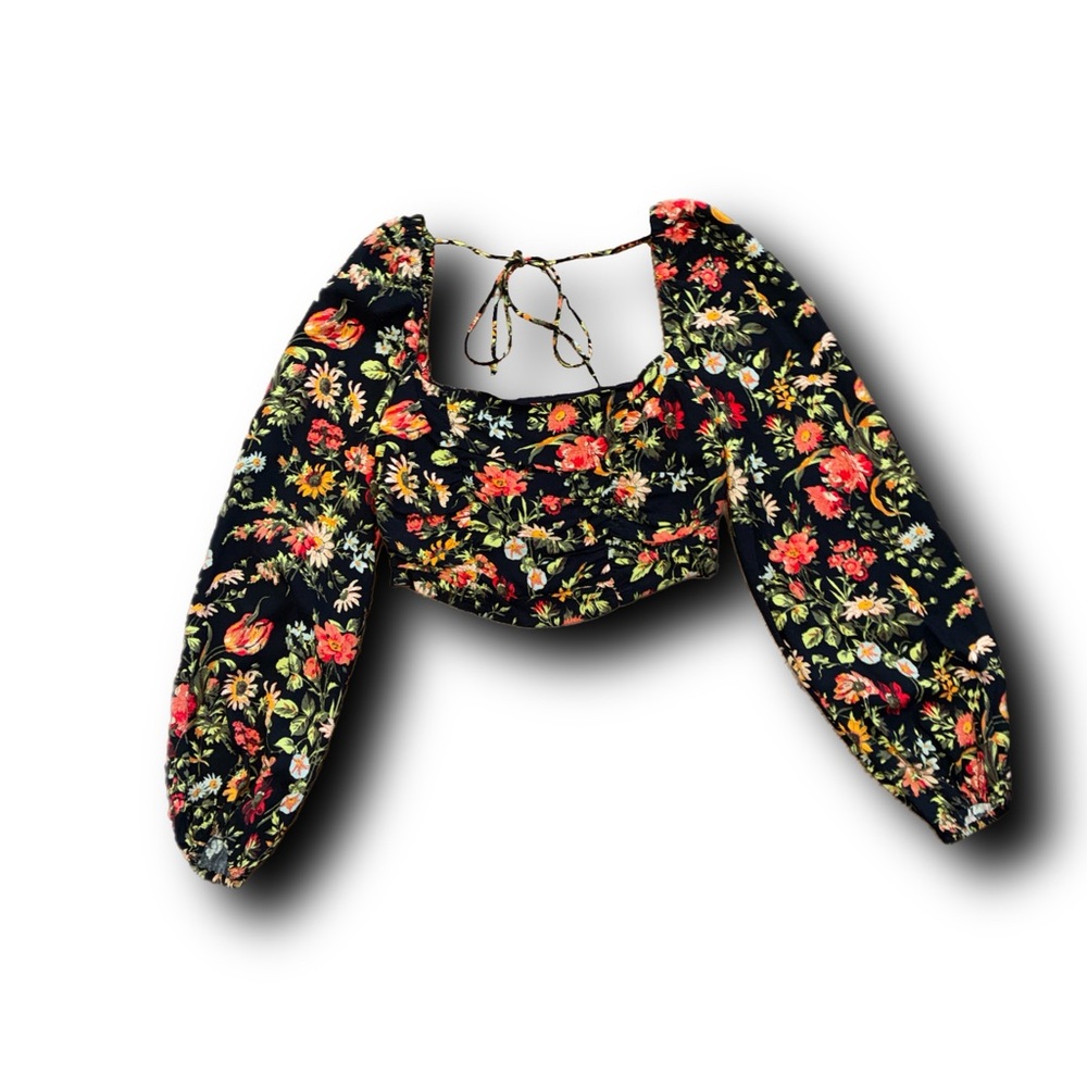Urban Outfitters Bambi Ruched Front Boho Cottagecore Top - Picture 4 of 6